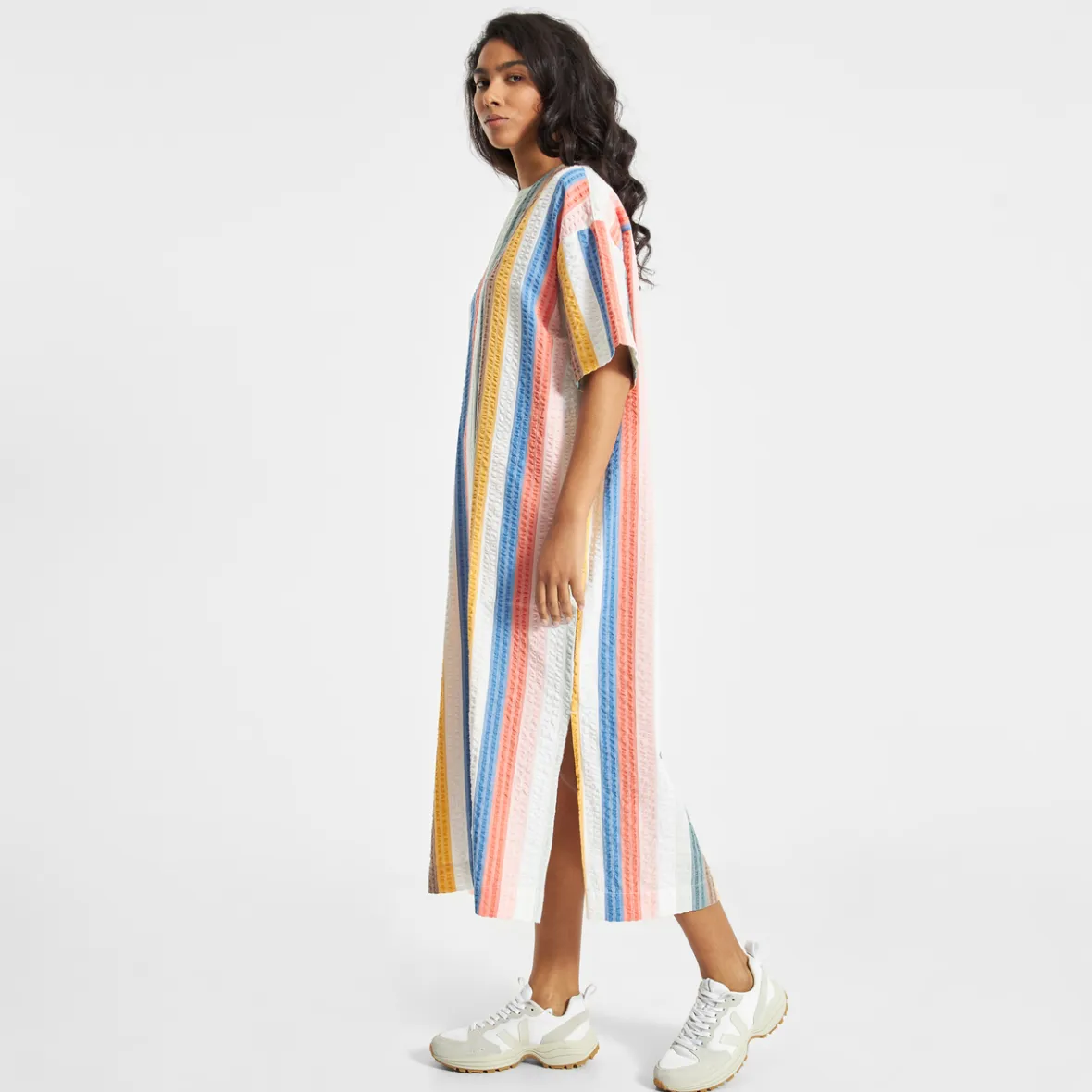 Clearance Kaftan Skillinge Stripes Multi Color Women Dresses