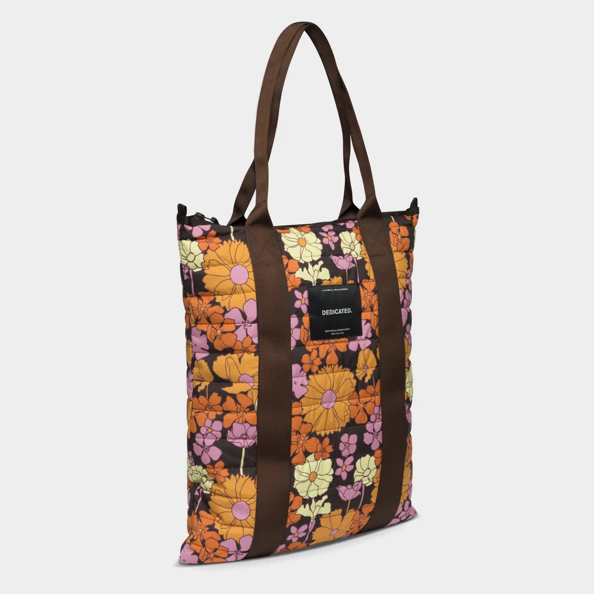Discount Quilted Totebag Kastrup Flower Power Multi Color Women Tote Bags