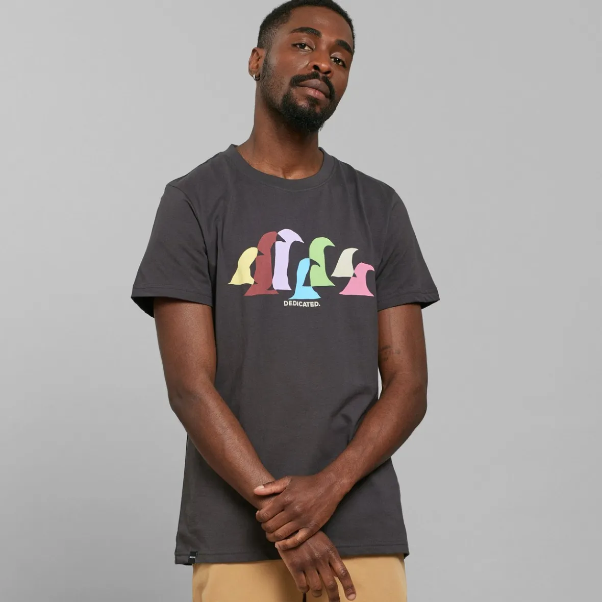 Discount T-shirt Stockholm Color Waves Charcoal Outlet