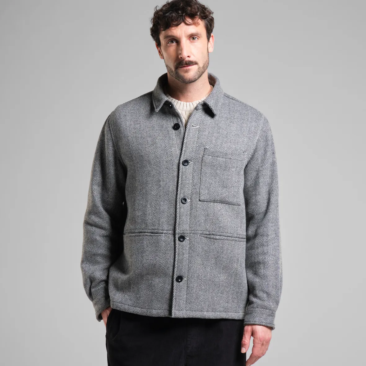 wool_jacket_fagersta_herringbone_black_5.webp Online Wool Jacket Fagersta Herringbone Black Jackets